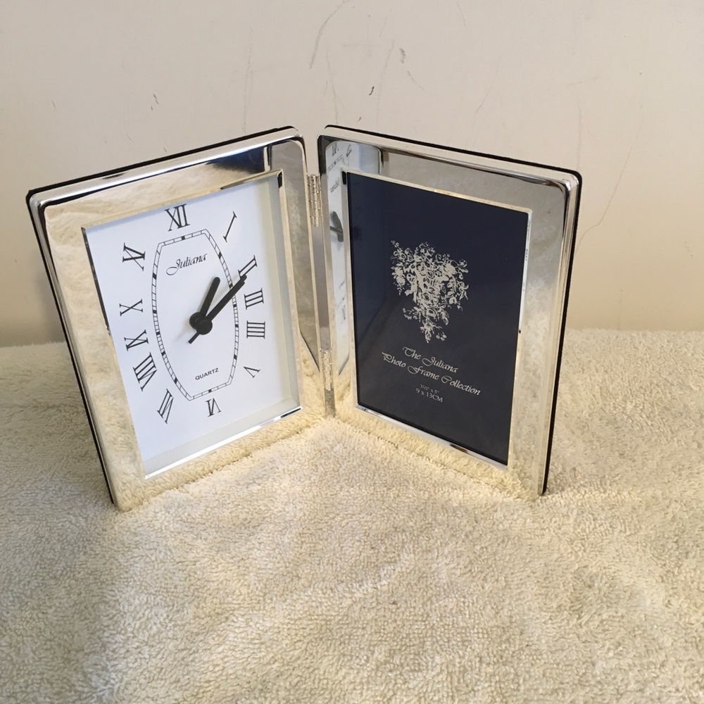 Juliana Clock and Picture Frame Combo NWOT